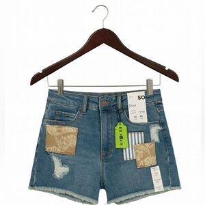 SO Juniors NEW W Tags High-Rise Shortie Shorts size 7. 28” waist, 2.5" Inseam
